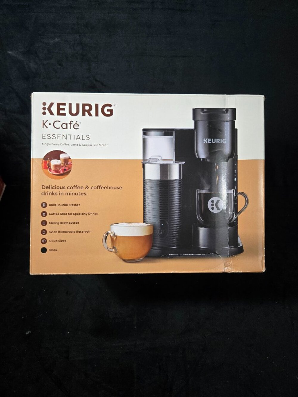 Keurig K-Café Essentials Coffee Latte Cappuccino Maker Black Open Box